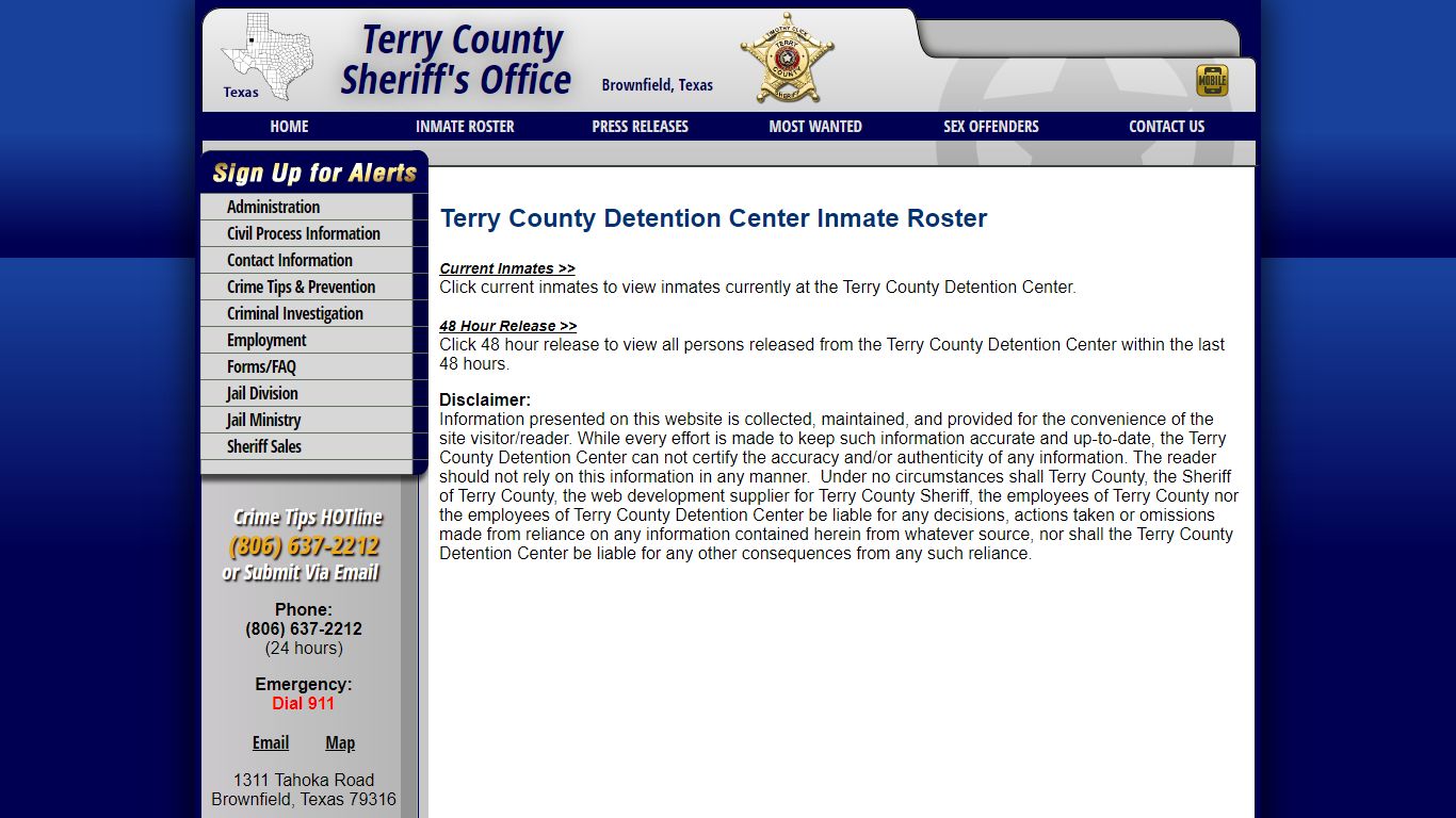 Roster Choose - Terry County Sheriff's Office